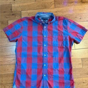 Tommy Hilfiger Red and Blue Plaid Shirt